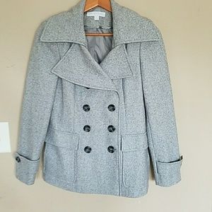 Gray peacoat
